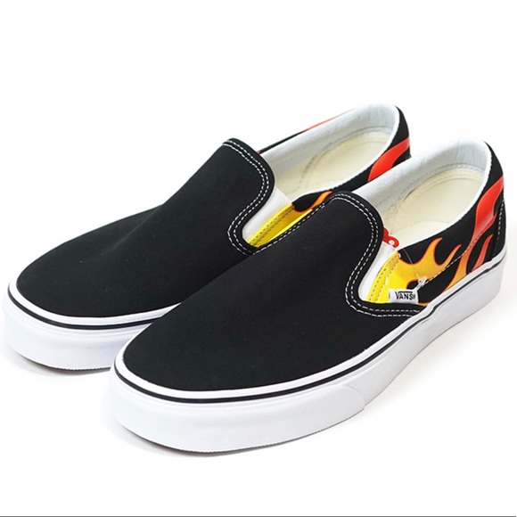 vans flame slip on